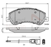 ADB21512 Sada brzdových destiček, kotoučová brzda ANL Braking COMLINE