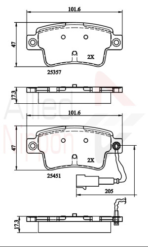 ADB21528 Sada brzdových destiček, kotoučová brzda ANL Braking COMLINE