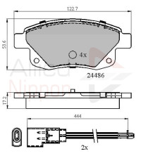 ADB21554 Sada brzdových destiček, kotoučová brzda ANL Braking COMLINE