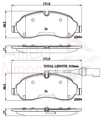 ADB22214 Sada brzdových destiček, kotoučová brzda ANL Braking COMLINE