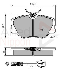 ADB2360 Sada brzdových destiček, kotoučová brzda ANL Braking COMLINE