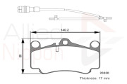 ADB26132 Sada brzdových destiček, kotoučová brzda ANL Braking COMLINE