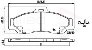 ADB31245 Sada brzdových destiček, kotoučová brzda ANL Braking COMLINE