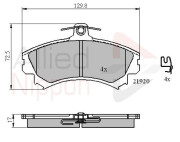 ADB31304 Sada brzdových destiček, kotoučová brzda ANL Braking COMLINE