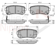 ADB31543 Sada brzdových destiček, kotoučová brzda ANL Braking COMLINE