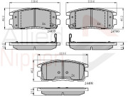 ADB31580 Sada brzdových destiček, kotoučová brzda ANL Braking COMLINE