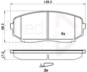 ADB31724 Sada brzdových destiček, kotoučová brzda ANL Braking COMLINE