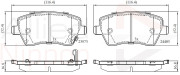 ADB32008 Sada brzdových destiček, kotoučová brzda ANL Braking COMLINE