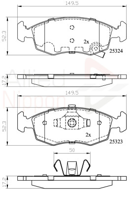 ADB32104 Sada brzdových destiček, kotoučová brzda ANL Braking COMLINE