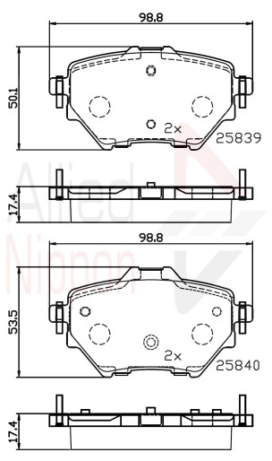 ADB32234 Sada brzdových destiček, kotoučová brzda ANL Braking COMLINE