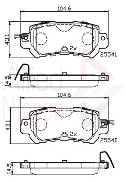 ADB32241 Sada brzdových destiček, kotoučová brzda ANL Braking COMLINE