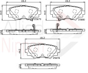 ADB32248 Sada brzdových destiček, kotoučová brzda ANL Braking COMLINE
