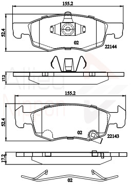 ADB32301 Sada brzdových destiček, kotoučová brzda ANL Braking COMLINE