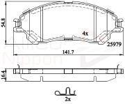 ADB32314 Sada brzdových destiček, kotoučová brzda ANL Braking COMLINE