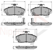 ADB3232 Sada brzdových destiček, kotoučová brzda ANL Braking COMLINE