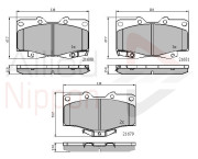 ADB3333 Sada brzdových destiček, kotoučová brzda ANL Braking COMLINE