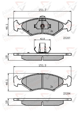 ADB3444 Sada brzdových destiček, kotoučová brzda ANL Braking COMLINE