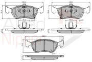 ADB3450 Sada brzdových destiček, kotoučová brzda ANL Braking COMLINE