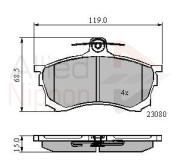 ADB3452 Sada brzdových destiček, kotoučová brzda ANL Braking COMLINE