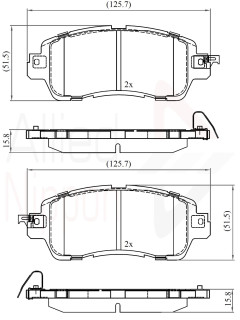 ADB36115 Sada brzdových destiček, kotoučová brzda ANL Braking COMLINE