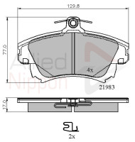 ADB3813 Sada brzdových destiček, kotoučová brzda ANL Braking COMLINE