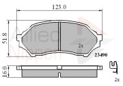 ADB3817 Sada brzdových destiček, kotoučová brzda ANL Braking COMLINE