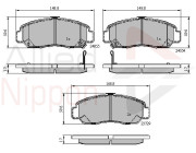 ADB3949 Sada brzdových destiček, kotoučová brzda ANL Braking COMLINE