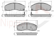 ADB3968 Sada brzdových destiček, kotoučová brzda ANL Braking COMLINE