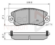 ADB4129 Sada brzdových destiček, kotoučová brzda ANL Braking COMLINE