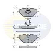 CBP01011 Sada brzdových destiček, kotoučová brzda Comline COMLINE