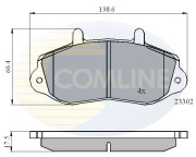 CBP01021 Sada brzdových destiček, kotoučová brzda Comline COMLINE