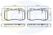 CBP01117 Sada brzdových destiček, kotoučová brzda Comline COMLINE