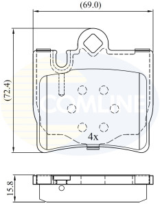 CBP01143 Sada brzdových destiček, kotoučová brzda Comline COMLINE