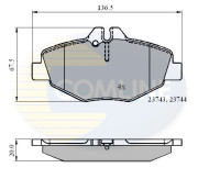 CBP01209 Sada brzdových destiček, kotoučová brzda Comline COMLINE