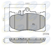 CBP01211 Sada brzdových destiček, kotoučová brzda Comline COMLINE