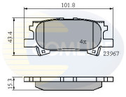 CBP01279 Sada brzdových destiček, kotoučová brzda Comline COMLINE