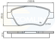 CBP01535 Sada brzdových destiček, kotoučová brzda Comline COMLINE