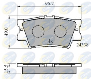 CBP01581 Sada brzdových destiček, kotoučová brzda Comline COMLINE