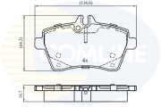 CBP01592 Sada brzdových destiček, kotoučová brzda Comline COMLINE