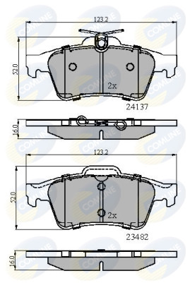 CBP01599 Sada brzdových destiček, kotoučová brzda Comline COMLINE