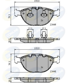 CBP01609 Sada brzdových destiček, kotoučová brzda Comline COMLINE