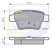 CBP01658 Sada brzdových destiček, kotoučová brzda Comline COMLINE