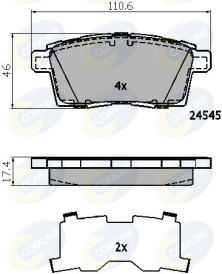 CBP01731 Sada brzdových destiček, kotoučová brzda Comline COMLINE