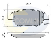 CBP01748 Sada brzdových destiček, kotoučová brzda Comline COMLINE