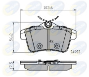 CBP02045 Sada brzdových destiček, kotoučová brzda Comline COMLINE