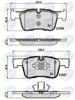 CBP02130 Sada brzdových destiček, kotoučová brzda Comline COMLINE