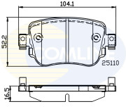 CBP02220 Sada brzdových destiček, kotoučová brzda Comline COMLINE