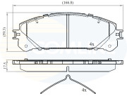 CBP02267 Sada brzdových destiček, kotoučová brzda Comline COMLINE