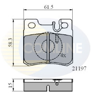 CBP0226 Sada brzdových destiček, kotoučová brzda Comline COMLINE