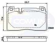 CBP02302 Sada brzdových destiček, kotoučová brzda Comline COMLINE